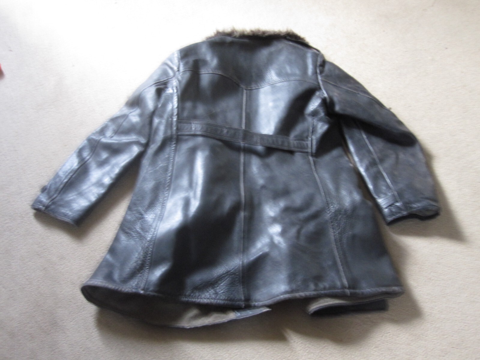 Vintage WW2 Period Swedish Military Leather Coat (Large) eBay