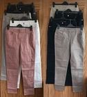 Ladies New Black White Grey Navy Blue Beige Brown Canvas Trousers Size 8-22