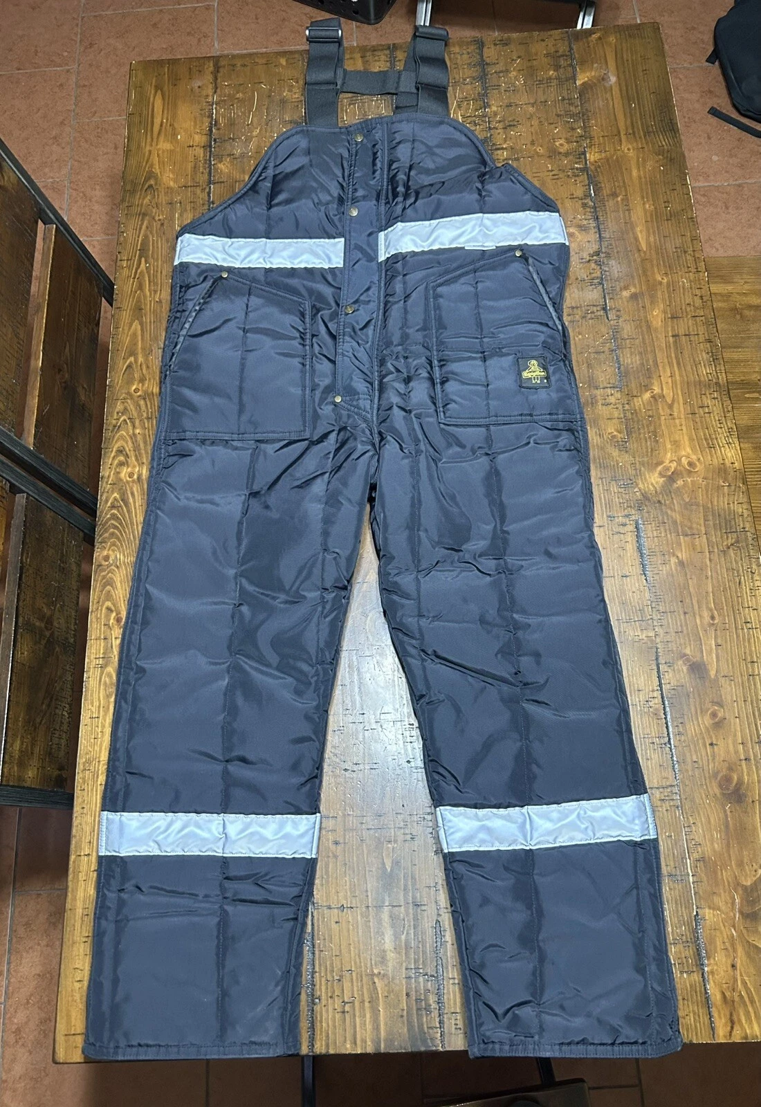 RefrigiWear Men's Iron-Tuff Enhanced Visibility Insulated High Bib Overalls