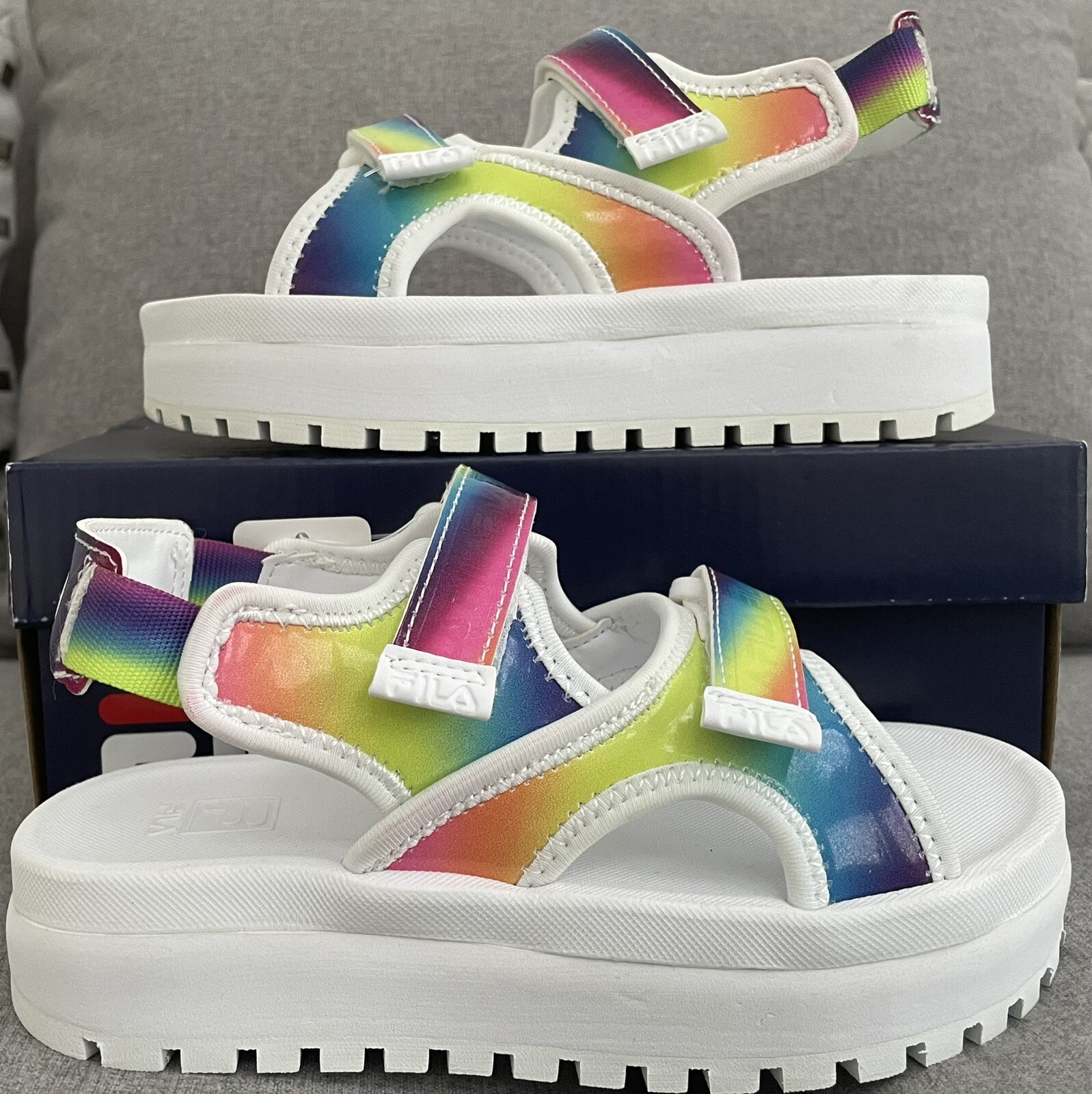 Sandalo Fila Spot Eva bambina taglia 13 multicolore bianco arcobaleno