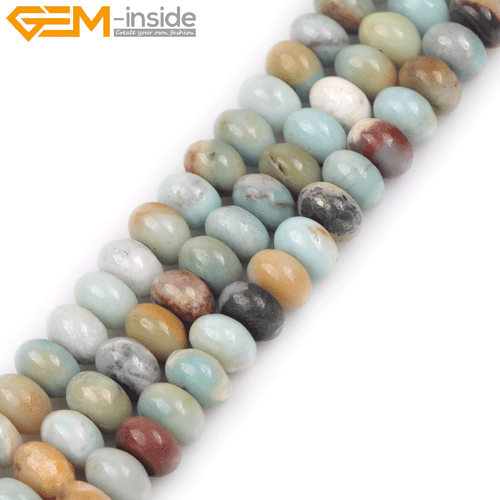 Rondelle Natürlicher Amazonit Stein Zwischenring Schmuck Herstellung Perlen 15 Zoll Größe Auswahl - Bild 19 von 31