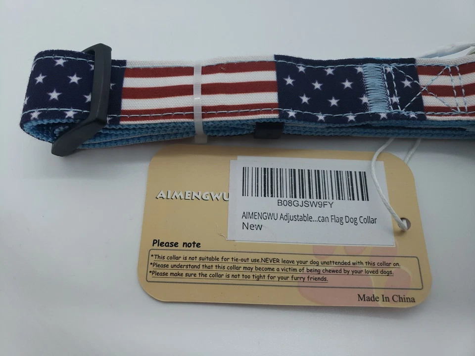 Aimengwu Flag Dog Collar sz L - Image 3 of 3