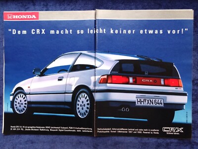 Honda CRX, 1,6i-16 originale Werbung aus 1989,  Großformat