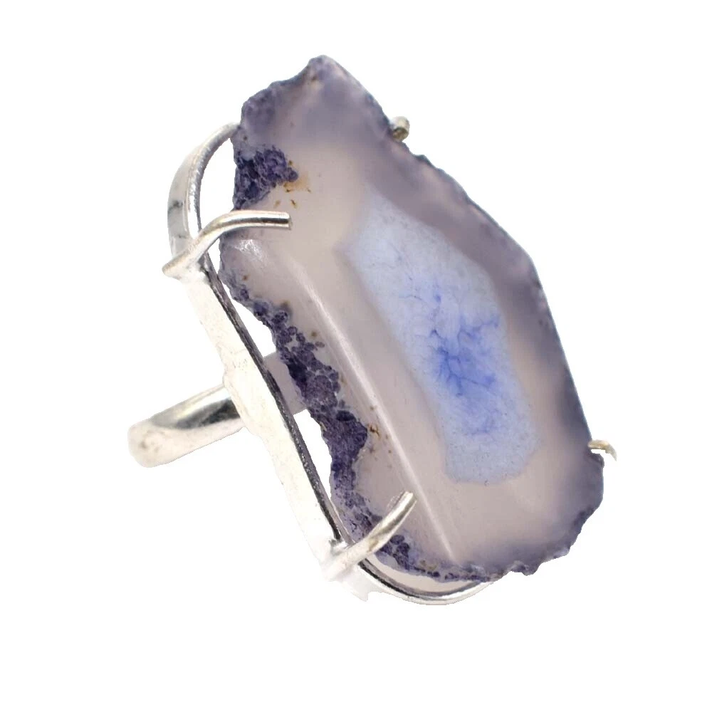 Agate Silver Plated Rings for Men