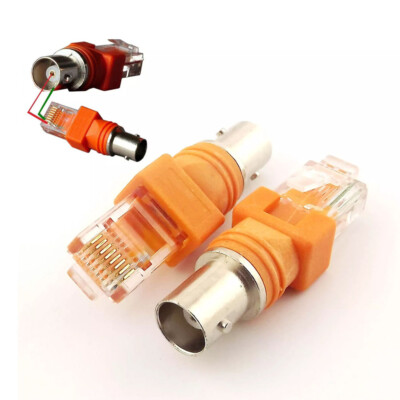 BNC Female to RJ45 Male Coaxial Barrel Coupler Adapter RJ45 to RF Connector 10x