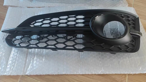 Black Front Fog Grill Grille Light Cover Trim 2pcs For Audi D4PA A8 S8 2015-2017 - Picture 8 of 10