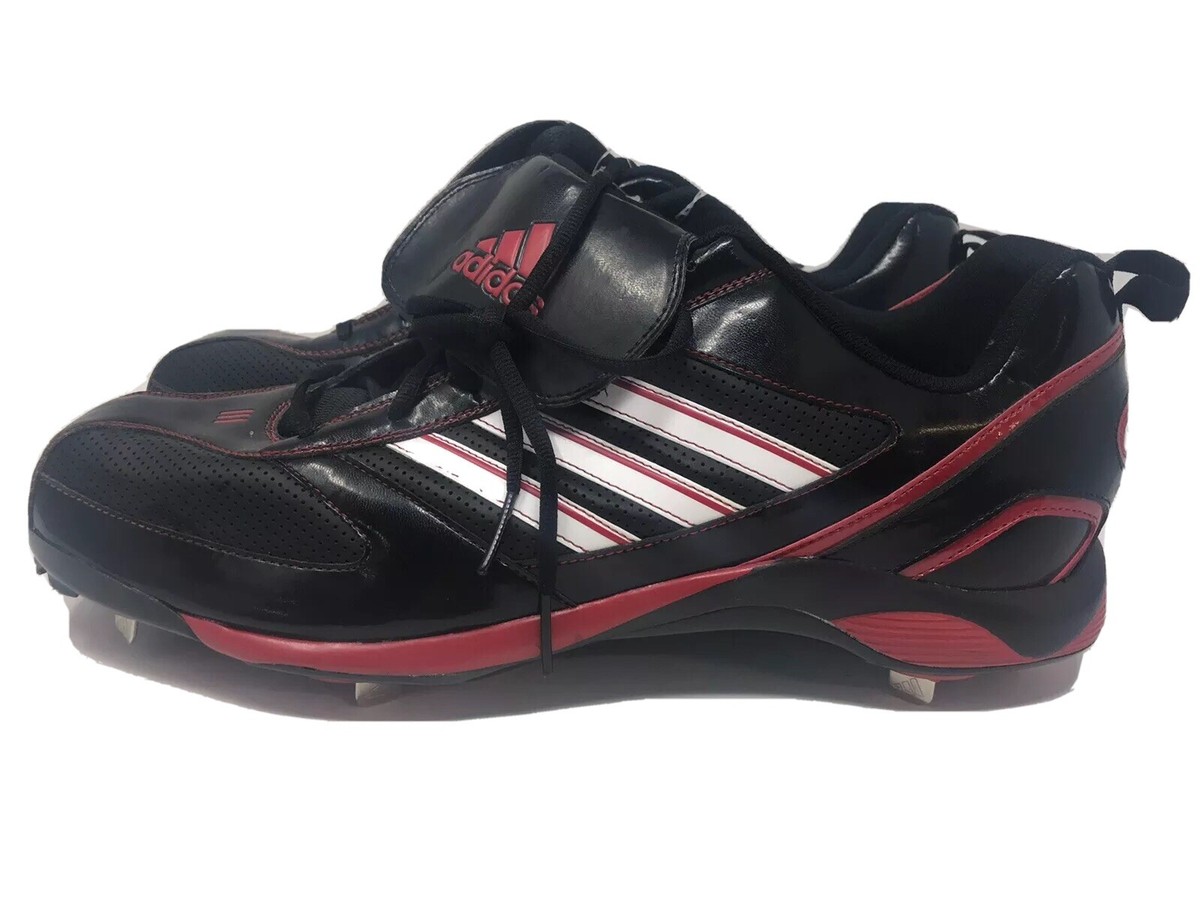 Adidas Shoes Mens 14 Diamond King Cleats Black Metal Spikes Baseball Softball vintage adidas diamond king metal spike baseball cleats  main image 2