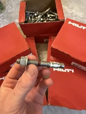 (QTY 50) Concrete Wedge Anchor Bolts 3/8 x 3 Zinc Grade🔥