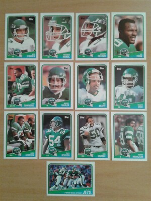 2 1988 Topps New York Jets Team Sets Al Toon, Ken O'Brien, Freeman McNeil