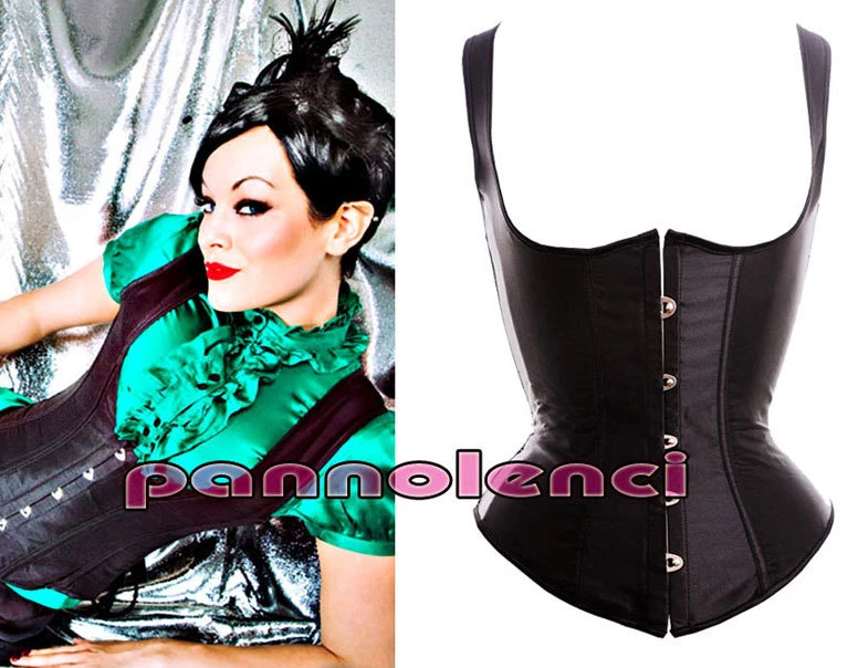 ORDOBO Corsetto Bustino Da Donna - Pizzo Tinta Unita Raso Bustier Donna Overbust Shapewear Top