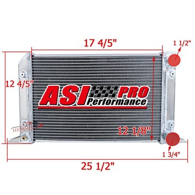 ASI 3 Row Aluminum Radiator For VW Scirocco  Pro Stock Style 1''Tube Drag PRO