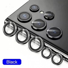3x For Galaxy S23 S24 S25 Ultra Tempered Glass Camera Lens Protector Metal Ring