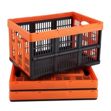 45L 3/6 Pack Collapsible Storage Bins Folding Baskets with Handles Stackable Clo
