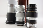 Leitz Leica 3x LOT Elmar 9cm f4 Hektor 13,5cm f4,5 M39 jo063*