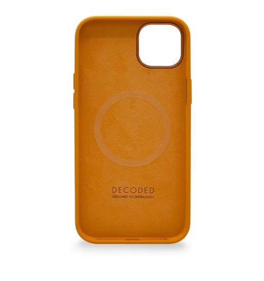 Coque silicone iPhone 14 Plus orange housse de protection antimicrobienne
