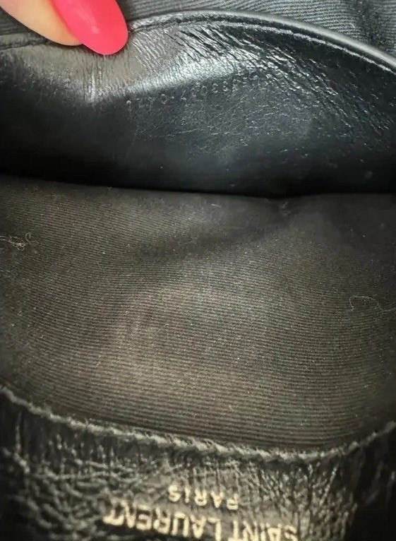 Borsa a tracolla YSL Yves Saint Laurent Niki bambino catena pelle arricciata