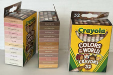 3 Crayola Colors of the World Crayons 32 pc Brand New In Box skin tone