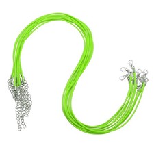 10pcs 20 Inch Waxed Necklace Cord 1.5mm for Jewelry Making Fluorescent Green