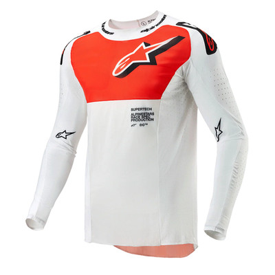 Alpinestars Cross Enduro Trikot/Jersey Supertech Ward | Größe M | weiß orange