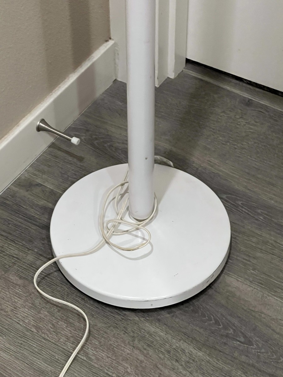 Vintage 90's Dana Halogen Torchiere White Floor Lamp NICE 71.5” AS