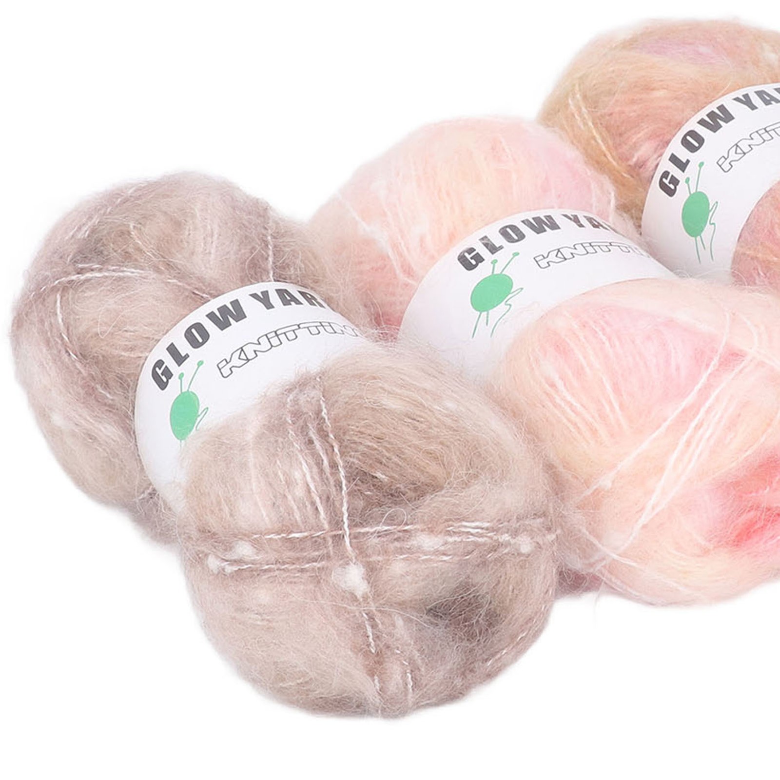 4 Rolls Glow Yarn Soft Handcraft DIY Luminous Knitting Crochet Yarn For Beginner