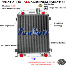 4-row Aluminum Radiator For 1930-32 Ford Model A Model B 3.3l Gas L4 Engine