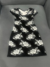 Freshman Y2K Floral Knit Babydoll Dress Size S US 2 XS 2010s Fairy Grunge