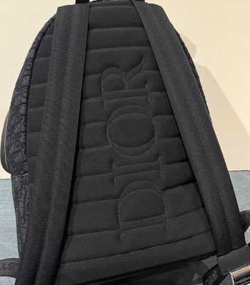 Dior Rider Oblique Jacquard Fabric Black Backpack Silver Dior Oblique Jacquard Rider Black Backpack | Cresplocker  main image 4