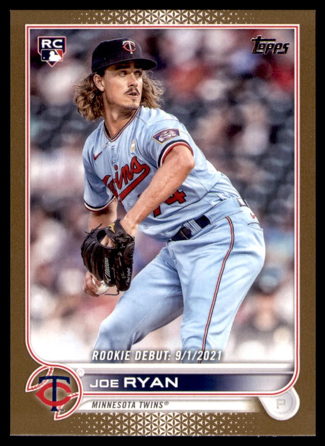 2022 Topps Update #US222 Joe Ryan Gold #/2022 RC Debut