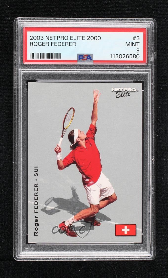 2003 NetPro Elite Series /2000 Roger Federer #3 PSA 9 MINT 14t3