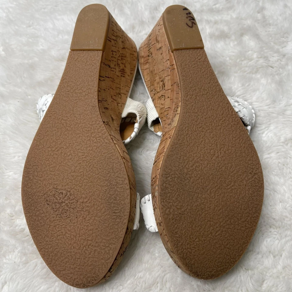 Jack Rogers Women's White Lauren Mid Wedges Slip On Shoes Size 7.5M - Image 4 of 4