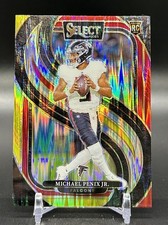 2024 Panini Select Premier Red Yellow Shock Prizm RC Michael Penix Jr #110