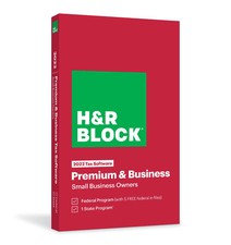New 2022 H R Block Tax Software Premium Business Edition for Win/PC Key Card