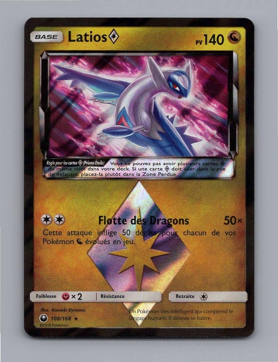 Pokemon Latios Prism Star 108/168 SM - Celestial Storm NM-M