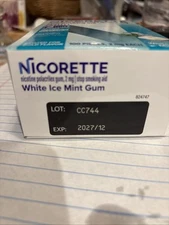 Nicorette 2mg White Ice Mint Gum, 100 Pieces