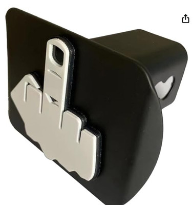 2'' Trailer Hitch Cover Middle Finger Hand Receiver Plug for Truck SUV Tow Hitch
