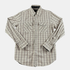Calvin Klein Jeans Shirt Men's size large Tartan Multi color Long sleeve button