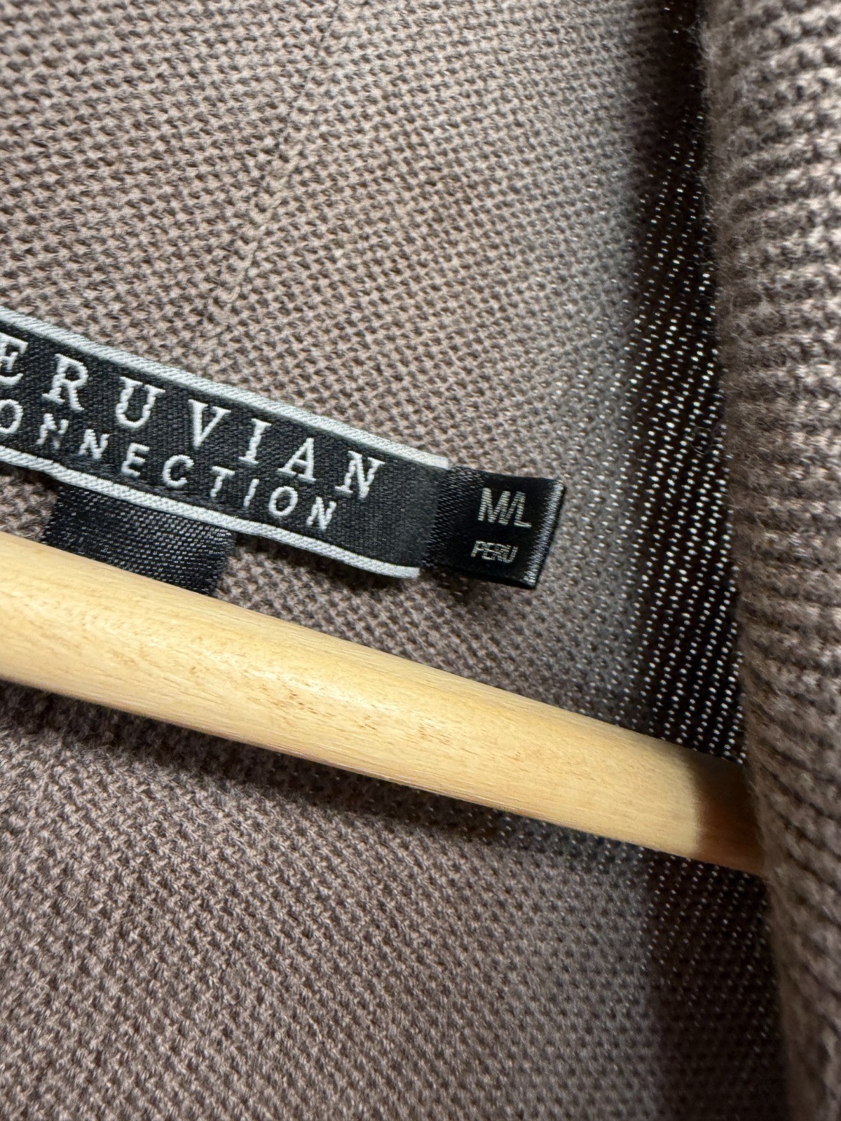 Peruvian Connection Sweater Medium Long Brown  Du… - image 6