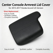 For 2013-17 Honda Accord Center Console Arm Rest Armrest Lid Cover New Black For 2013-17 Honda Accord Center Console Arm Rest Armrest Lid Cover New Black