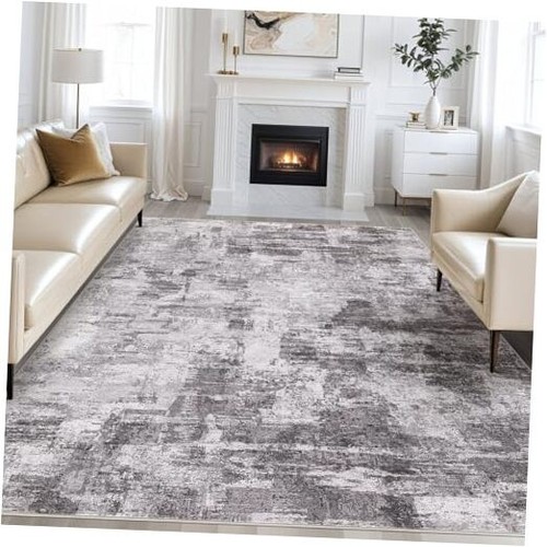 Abstract Living Room Rug 8x10 - Modern Washable Soft Thin Area Rug for Living