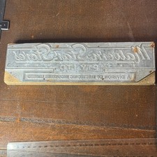 Vintage Printing Plate Cliche Letterpress Block for Electronic Industries Ltd