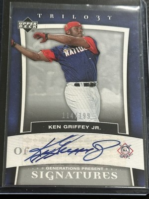 Ken Griffey Jr 2005 Upper Deck Trilogy Generations Signatures AUTO /199 All-Star