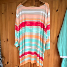 Ulla Popken Damen Tunika Shirt Gr. 56 gestrei...