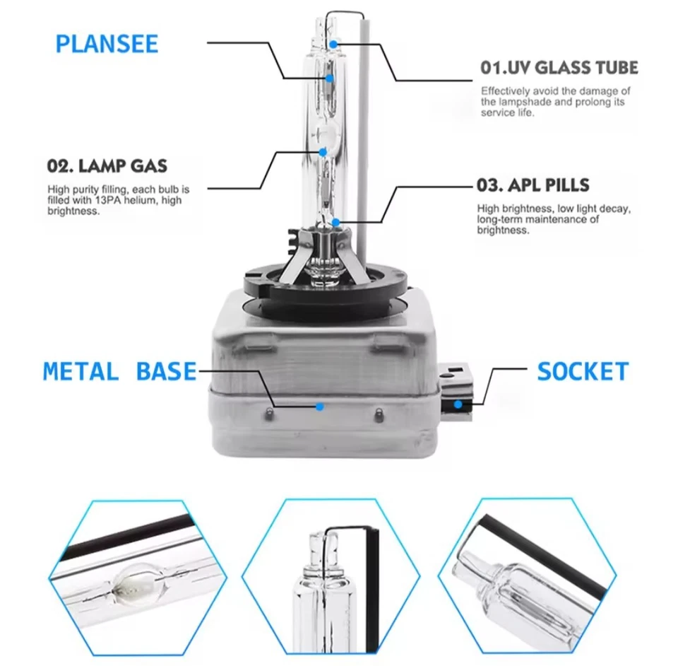 D3S BULB X2 35W 6000K FACTORY XENON BULB OEM REPLACEMENT HID BULBS GENUINE BM - Image 3 of 4