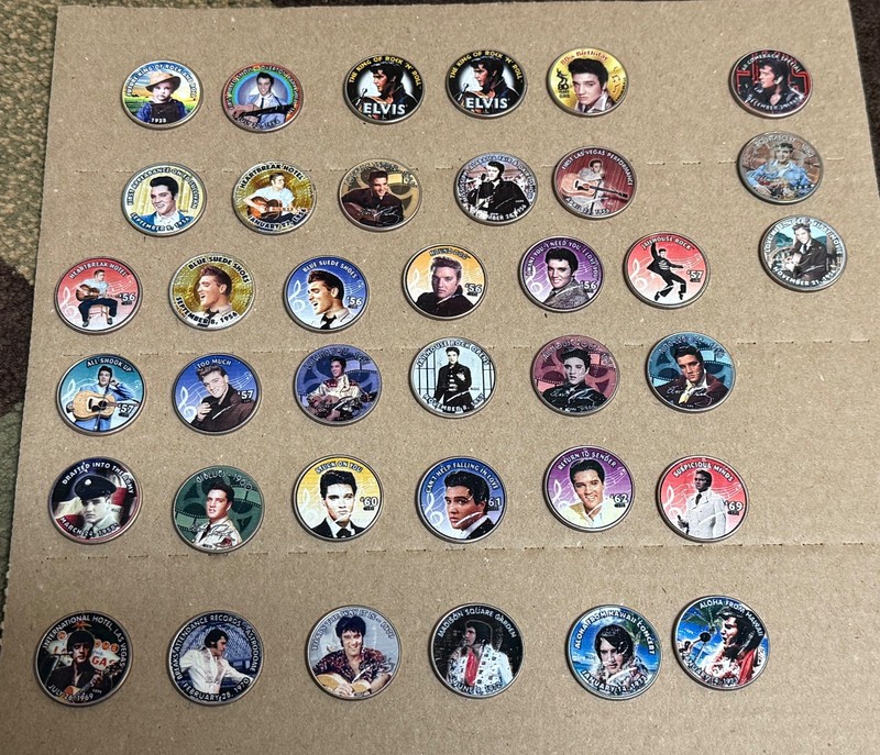 Elvis Presley colorized half dollar lot