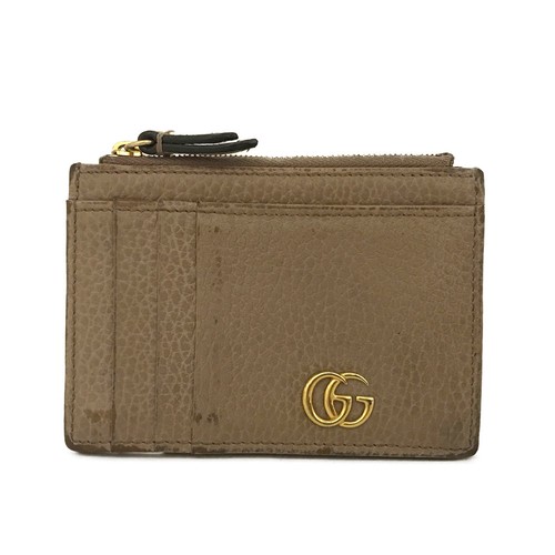 EGA GUCCI GG Marmont Leather Fragment Case Wallet Beige/9CH0641