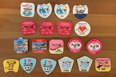 12 Years Sea Isle City New Jersey Beach Bages/Tags. 2011-2023. 19 Total