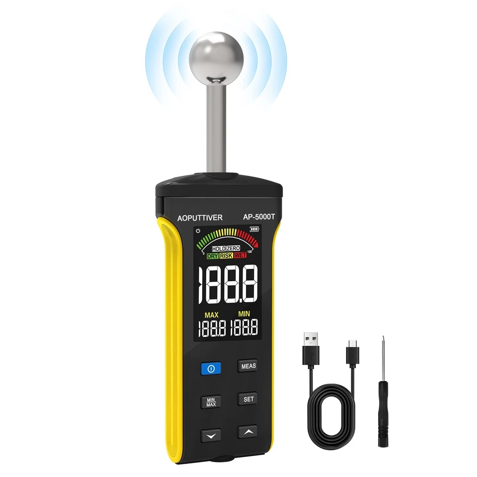 HOLDPEAK Megohmmeter Digital Insulation Resistance Tester 0.1MΩ - 20GΩ 1000V AC DC Voltag