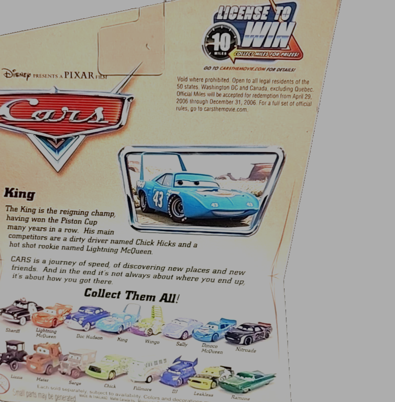 2005 Disney Cars King #43 Original Desert Blister Card 16 Cars On
