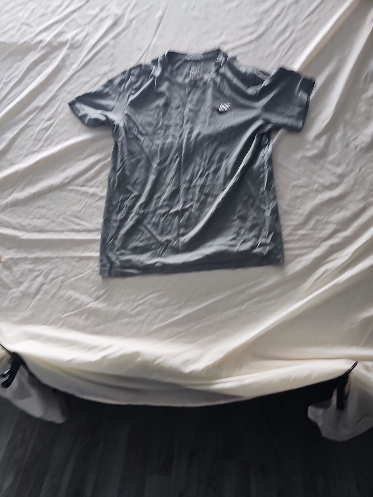 Nike Charcoal Grey Embroidered Logo Graphic Tee